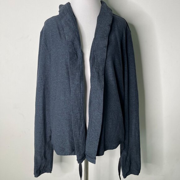 lululemon athletica Tops - Lululemon Women's Heathered Nocturnal Black Ready To Rulu Wrap Hoodie Size 10